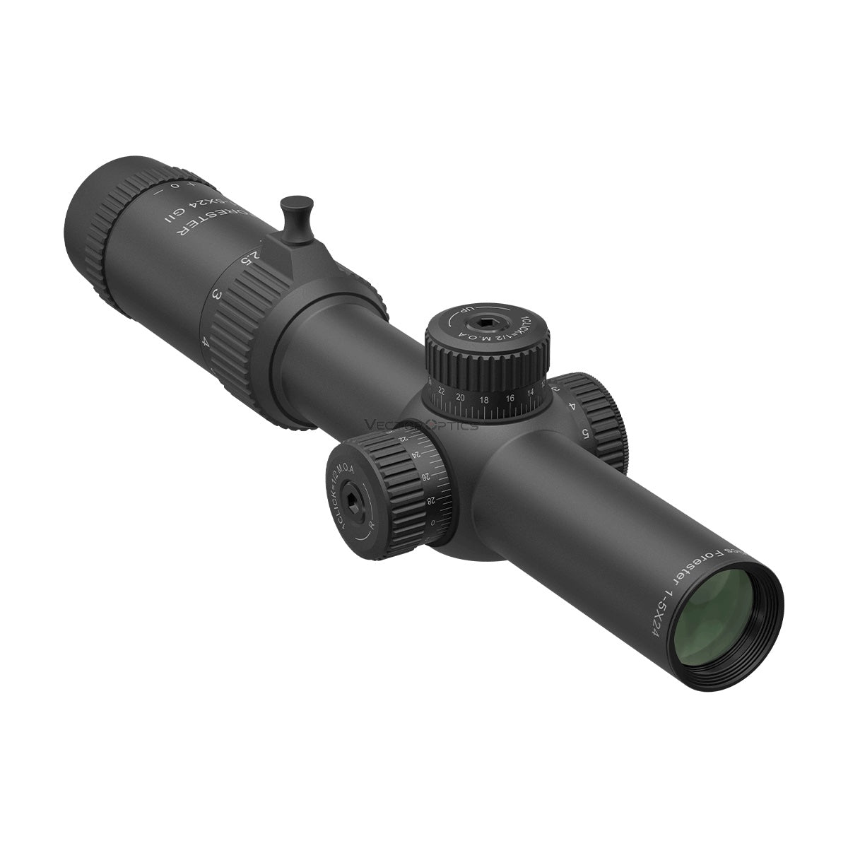 Vector Optics Forester 1-5x24SFP GenII 30mm Tube Crossair Dot Reticle