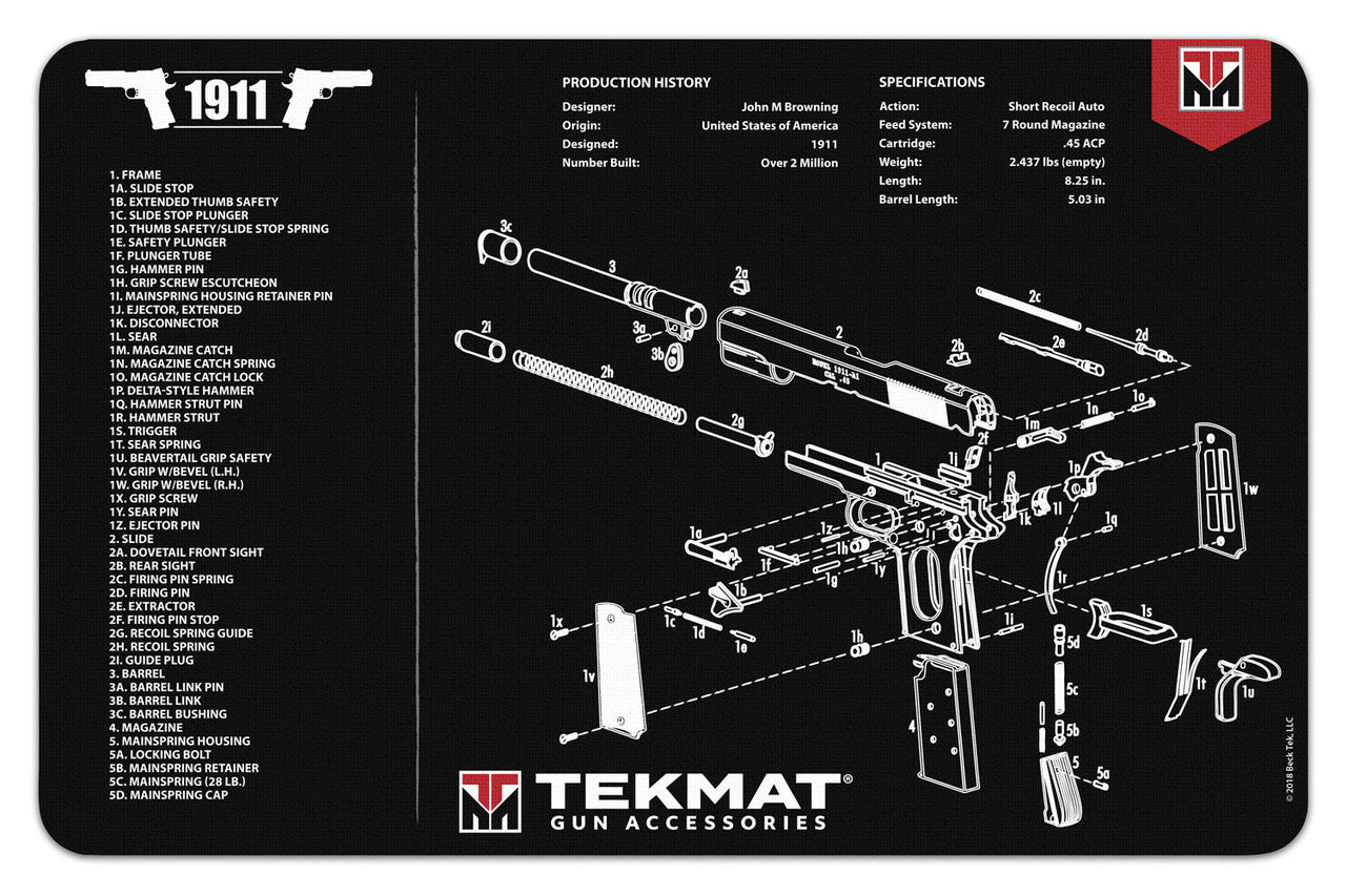 TekMat Mat 1911- Black