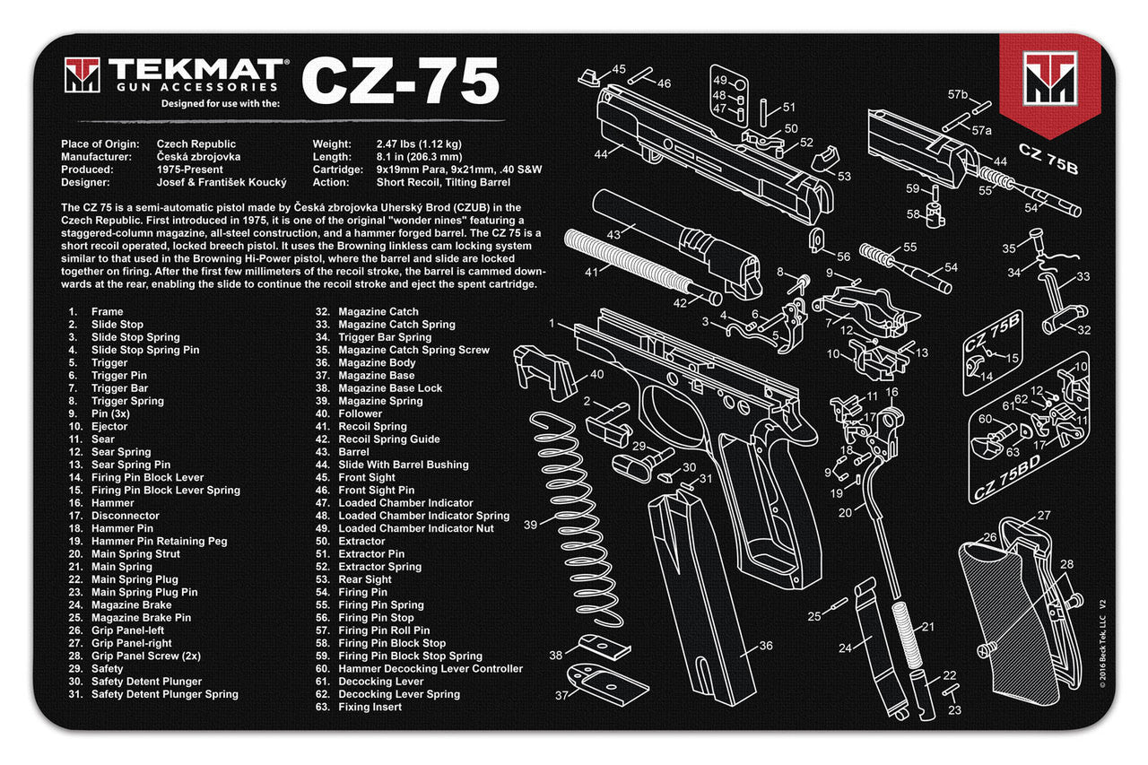 TekMat Mat CZ75 - Black