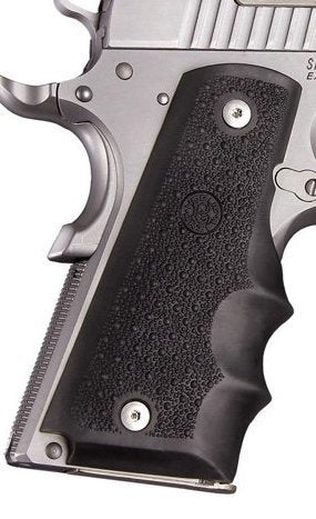 Hogue 1911 Government Model Black Rubber Grip with Finger Grooves