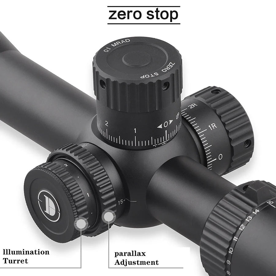 Discovery Optics Riflescope 30mm Tube 6-24x50mm FFP-L SFIR Illuminated Reticle