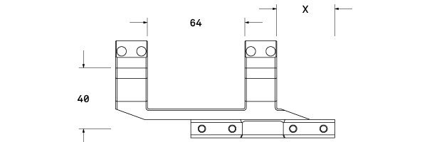 Audere Impetus Cantilever 1.5" Offset - Tubo 30 mm - Weaver/Picatinny