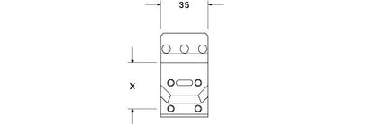 Audere Adversus Scope Rings Height 34 - Tubo 30 mm - Weaver/Picatinny