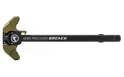 Aero Precision, BREACH, AR-15 Charging Handle, Ambidextrous, Small Lever, Gas Deflection Shelf, Anodized Finish, Black and Olive Drab Green
