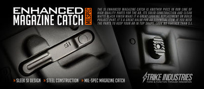 Strike Industries Enhanced Magazine Catch nero per AR-15, dettaglio 4