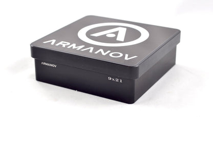 Armanov Armanov Case Gauge box 100 rnd pockets with Flip Cover 9x21 - Black