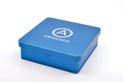 Armanov Armanov Case Gauge box 100 rnd pockets with Flip Cover 9x21 - Blue