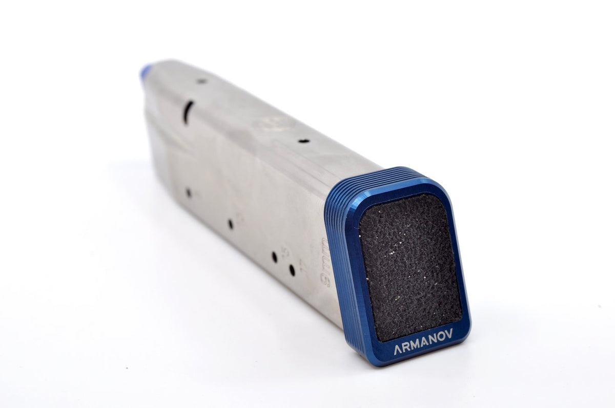 Armanov fondello caricatore +1 Rnd per Shadow 2 SP01 CZ 75 Race – blu – vista 4