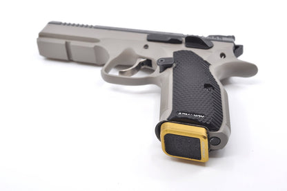 Armanov fondello caricatore Race +1 per CZ Shadow 2, SP-01 e CZ 75 – Oro – vista 4