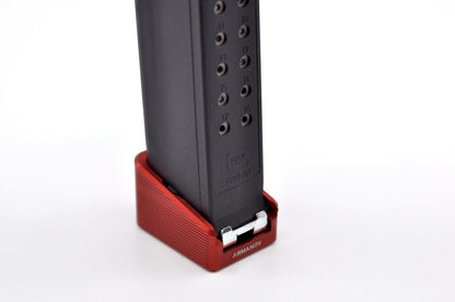 Armanov Magazine Base Pad +2 rnd for Glock V2 - Red