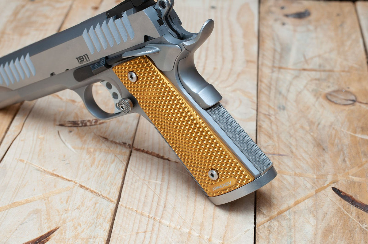Armanov SpidErgo Pistol Grips for 1911 Medium Size - Gold