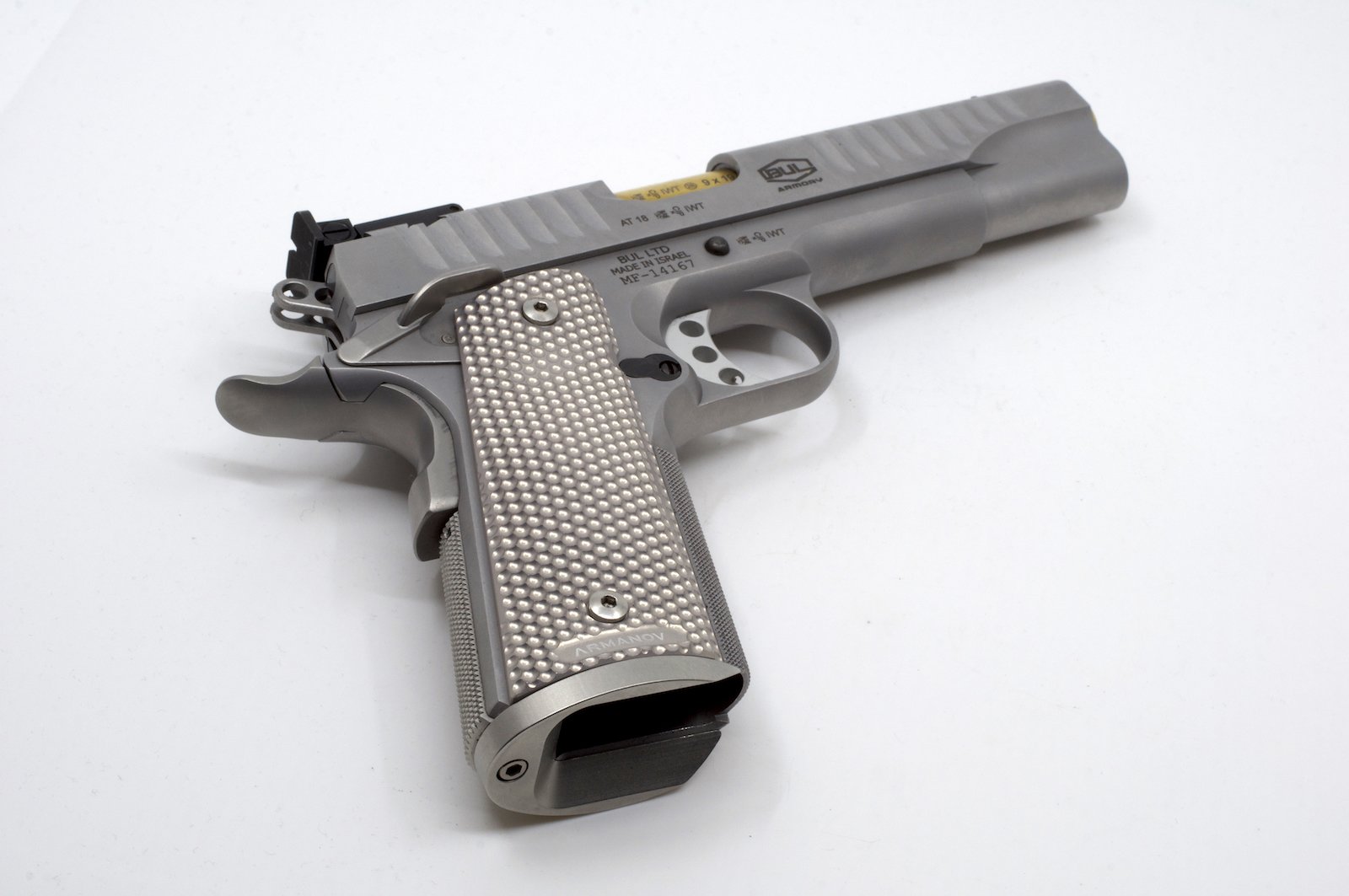 Armanov SpidErgo Pistol Grips for 1911 Medium Size - Silver