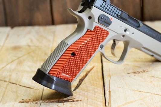 Armanov SpidErgo GEN2 Pistol Grips for CZ Shadow 2, SP01 and 75 series SHORT (For Magwell) LARGE - Red