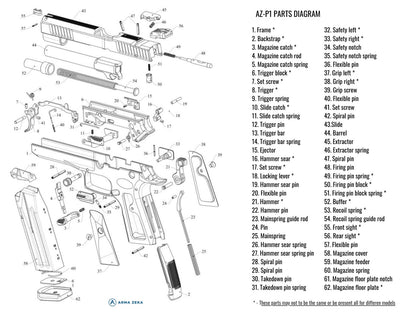 ARMA ZEKA AZ-P1 Safety Notch Spring