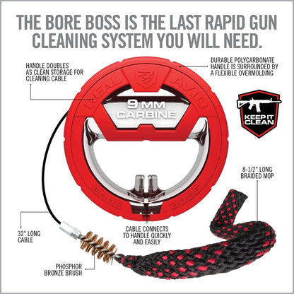 Real Avid BORE BOSS Bore Snake 9mm Carbine