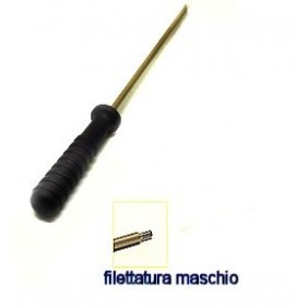 Bacchetta in Ottone Per Carabina 90CM Con Manico Girevole 4mm