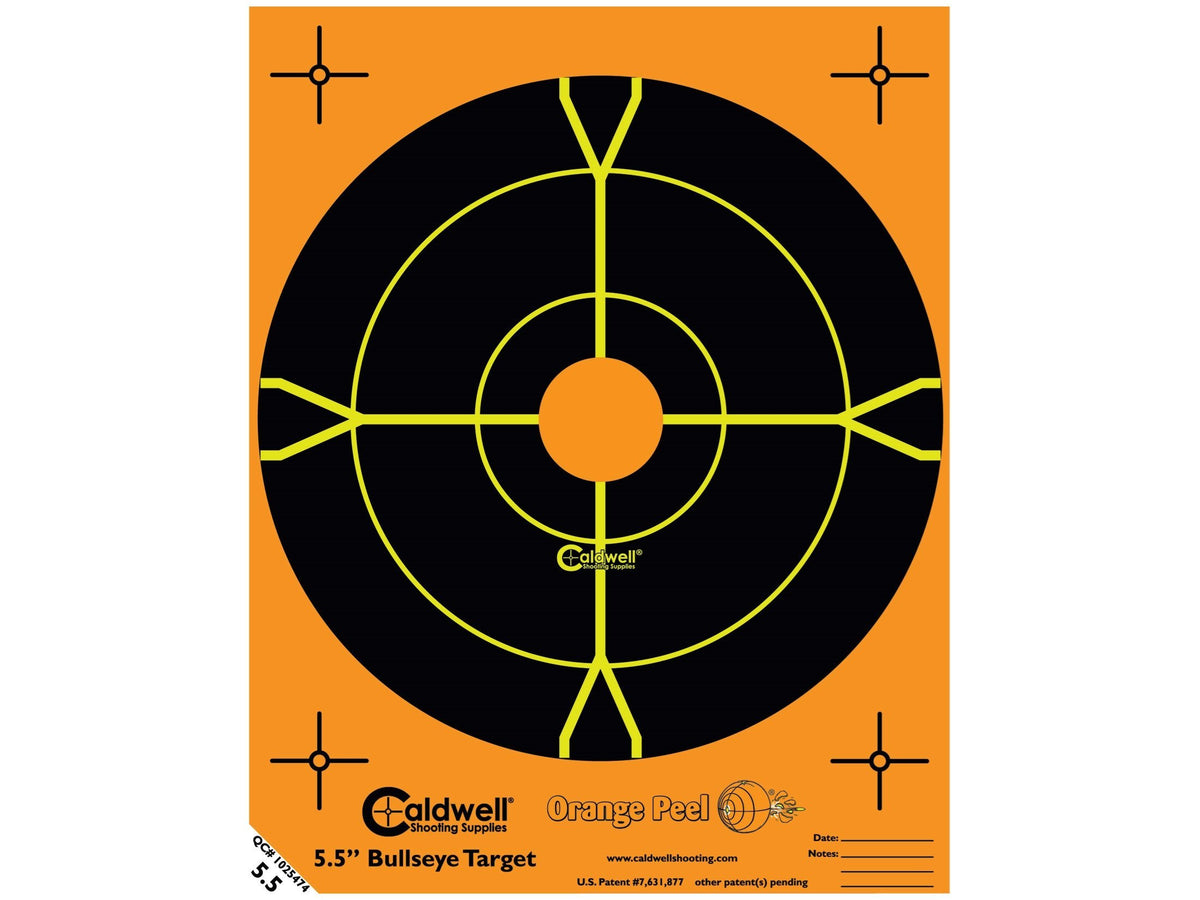 Caldwell Orange Peel Target 5-1/2" Self-Adhesive Bullseye - 10 Pz