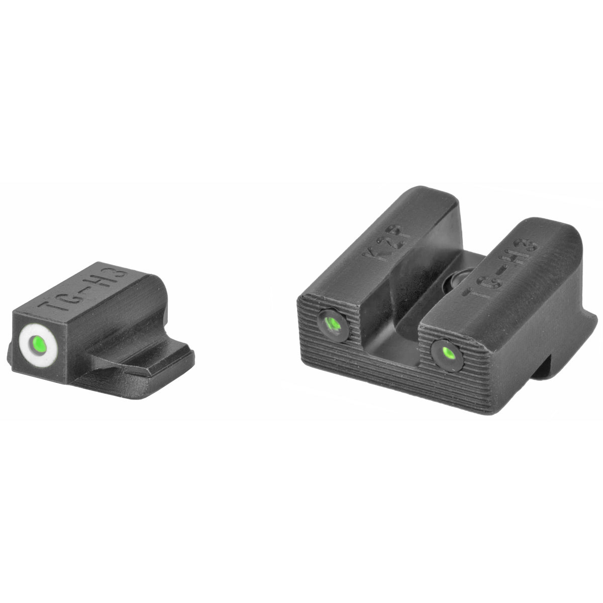 Truglo Tritium Pro Night Sights Canik TP9 Green Lamps White Ring around Front Lamp