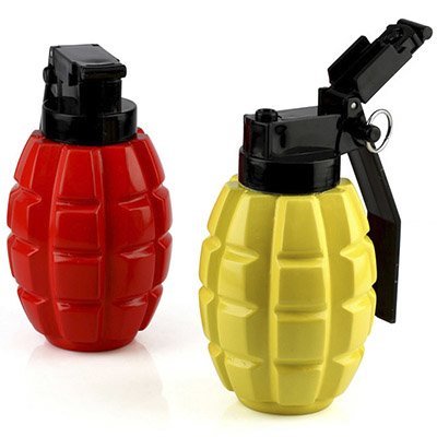 Caliber Gourmet Combat Condiment Dispensers, Plastic, Red and Yellow