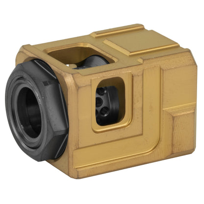 Chaos Gear Supply Qube Compensator 1/2X28 Thread Pitch Gold/Black