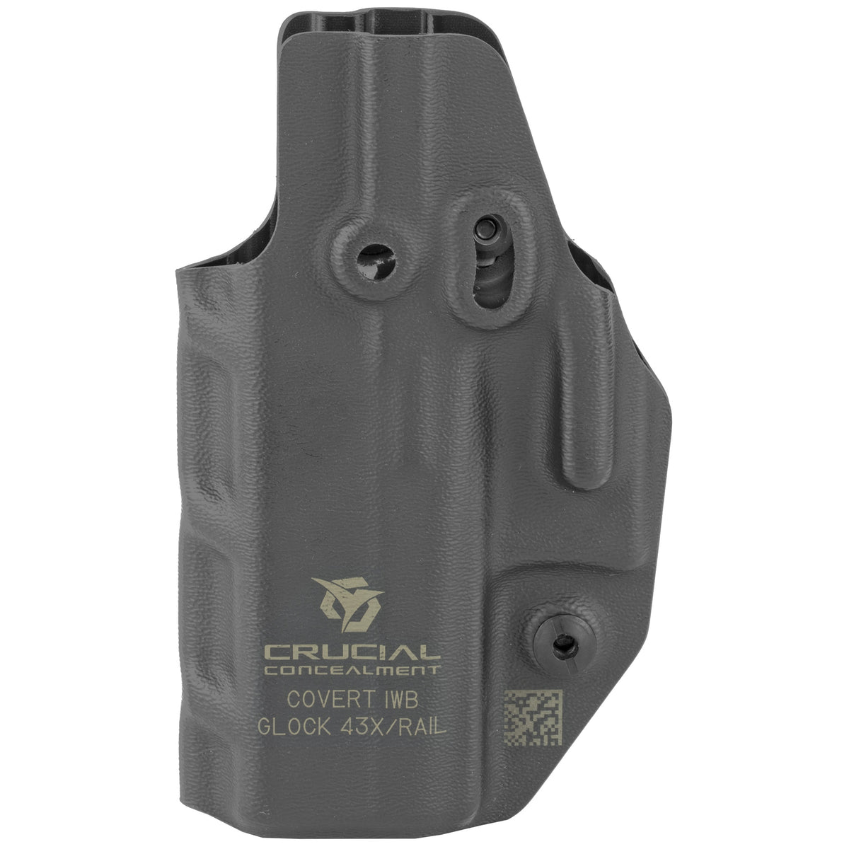 Crucial Concealment Covert IWB Ambidextrous Kydex Glock 43/43X - Black