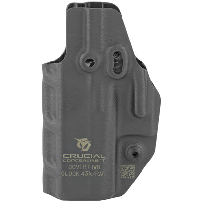 Crucial Concealment Covert IWB Ambidextrous Kydex Glock 43/43X - Black