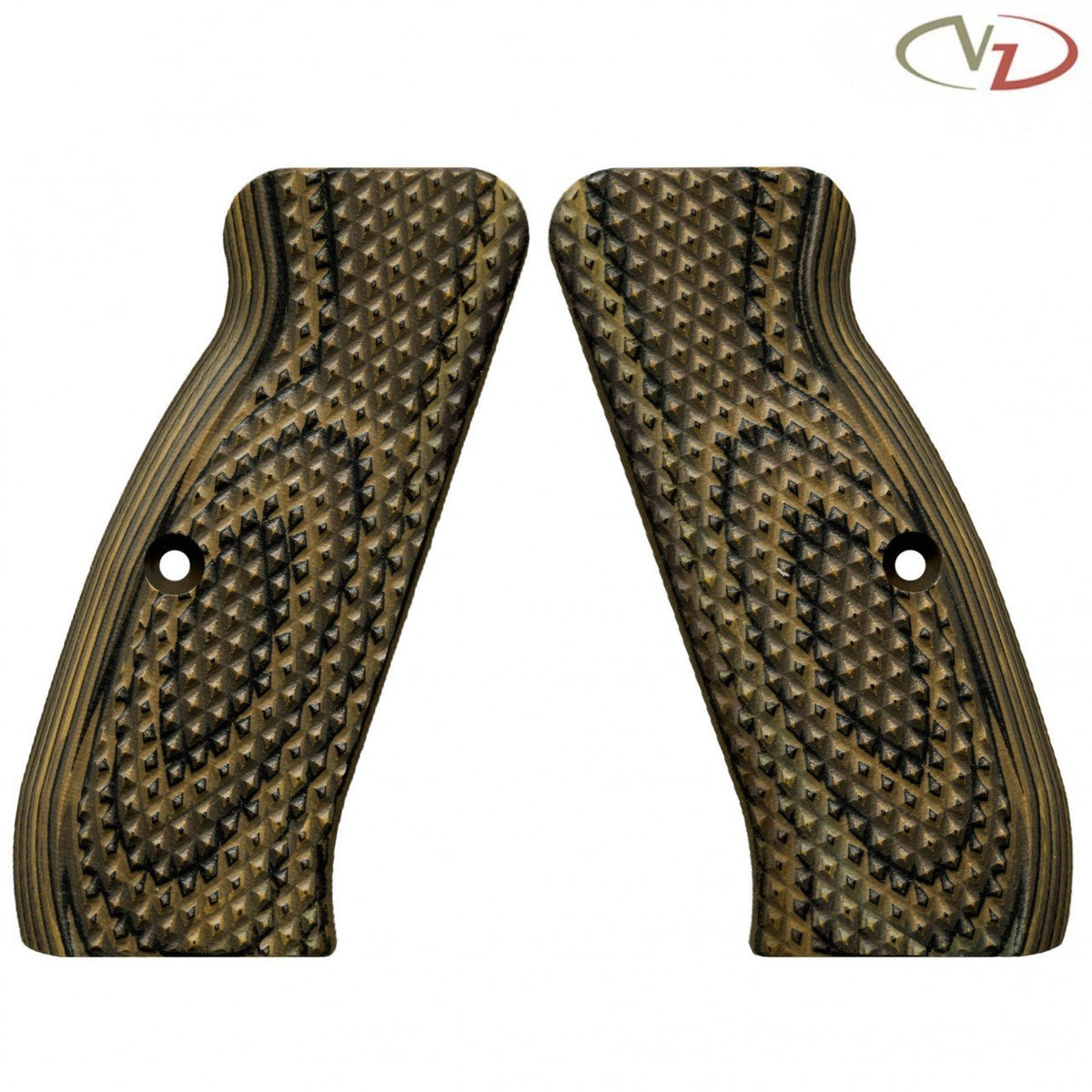 VZ Grips CZ 75 Palm Swell Diamond Backs - Hyena Brown