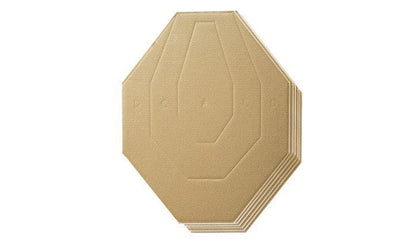 Double Alpha Academy mini bersagli IPSC (60%) bersagli in cartone retro bianco – confezione da 50