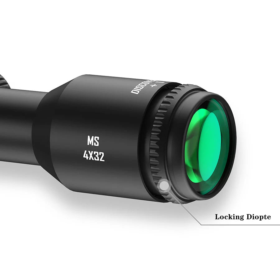 Discovery Optics Riflescope 1" Tube MS 4x32-L MIL-DOT Reticle
