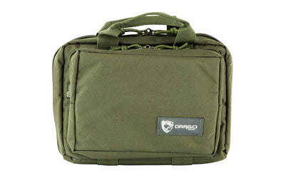 Drago Gear, Double Pistol Case, 5 Internal Magazine Holders, OD Green