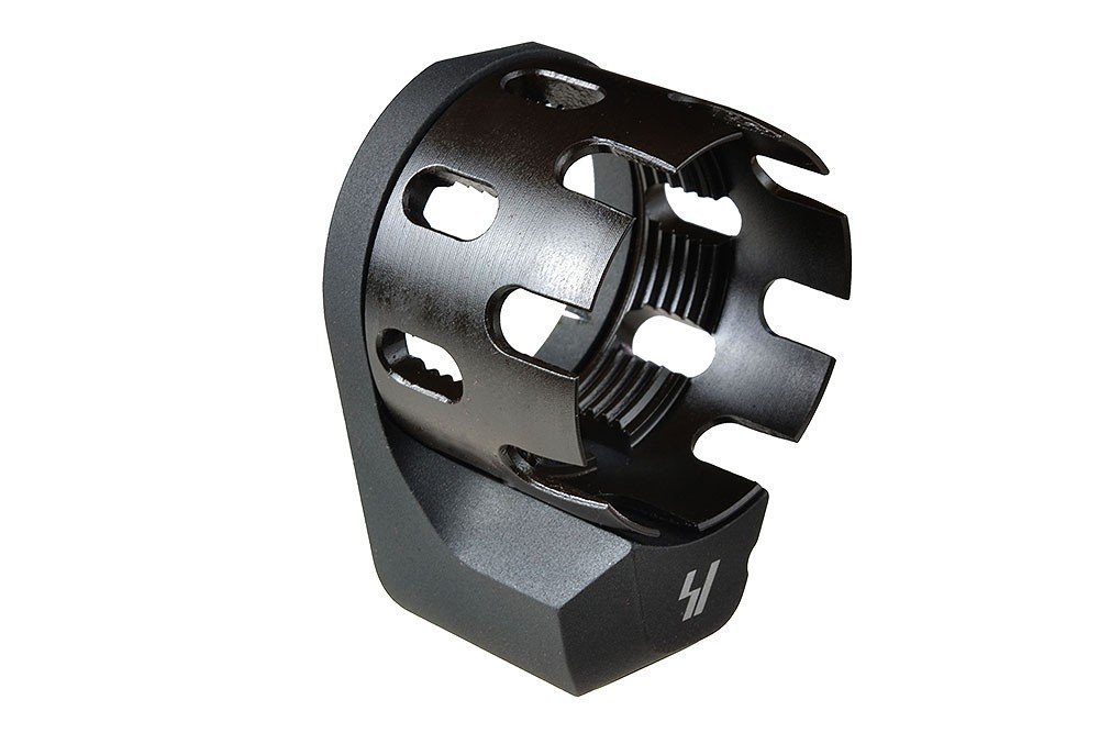 Strike Industries Enhanced Castle Nut ed Extended QD End Plate per AR-15 nero, immagine 1 di 3