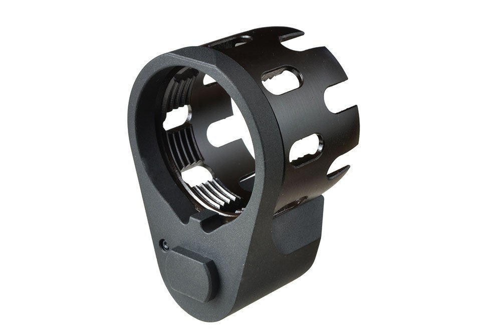 Strike Industries Enhanced Castle Nut ed Extended QD End Plate per AR-15 nero, immagine 3 di 3