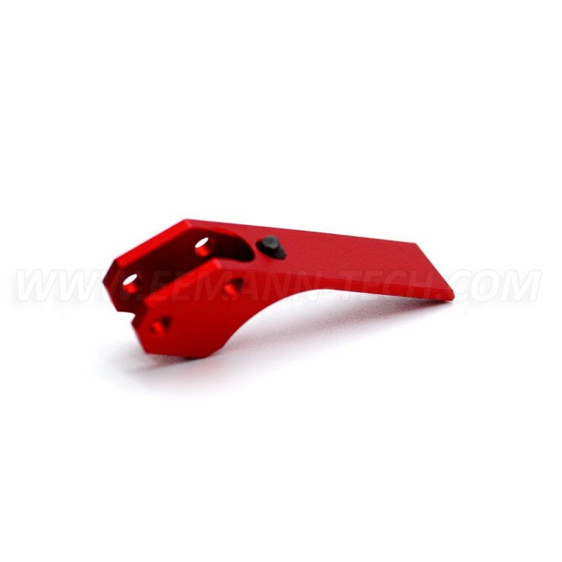 Eemann Tech Trigger For CZ 75 Straight, Serrated  - Red