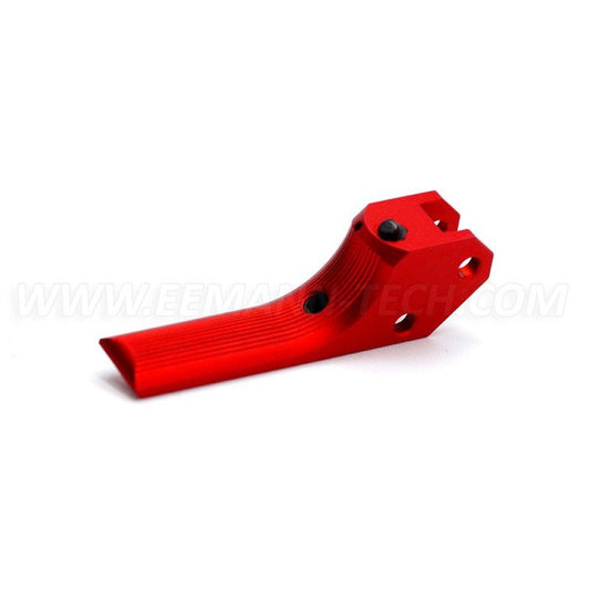 Eemann Tech Trigger For CZ 75 Straight, Serrated  - Red