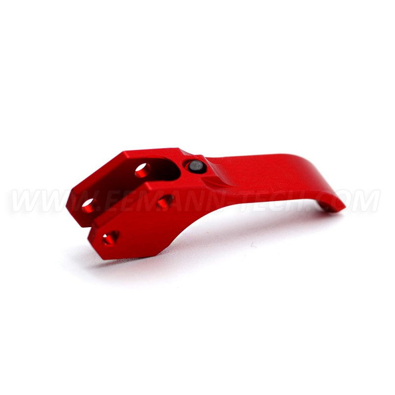 Eemann Tech grilletto per CZ 75 avanzato per dita lunghe, zigrinato – rosso