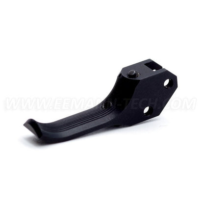 Eemann Tech Grilletto per CZ 75 avanzato per dita lunghe, zigrinato – Nero