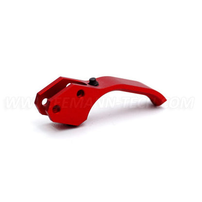 Eemann Tech grilletto per CZ 75, arretrato per dita corte, zigrinato – rosso