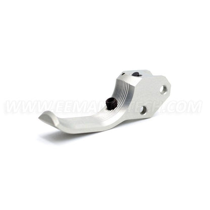 Eemann Tech Grilletto per CZ 75 arretrato per dita corte, zigrinato – Argento
