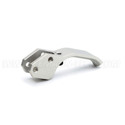 Eemann Tech Grilletto per CZ 75 arretrato per dita corte, zigrinato – Argento