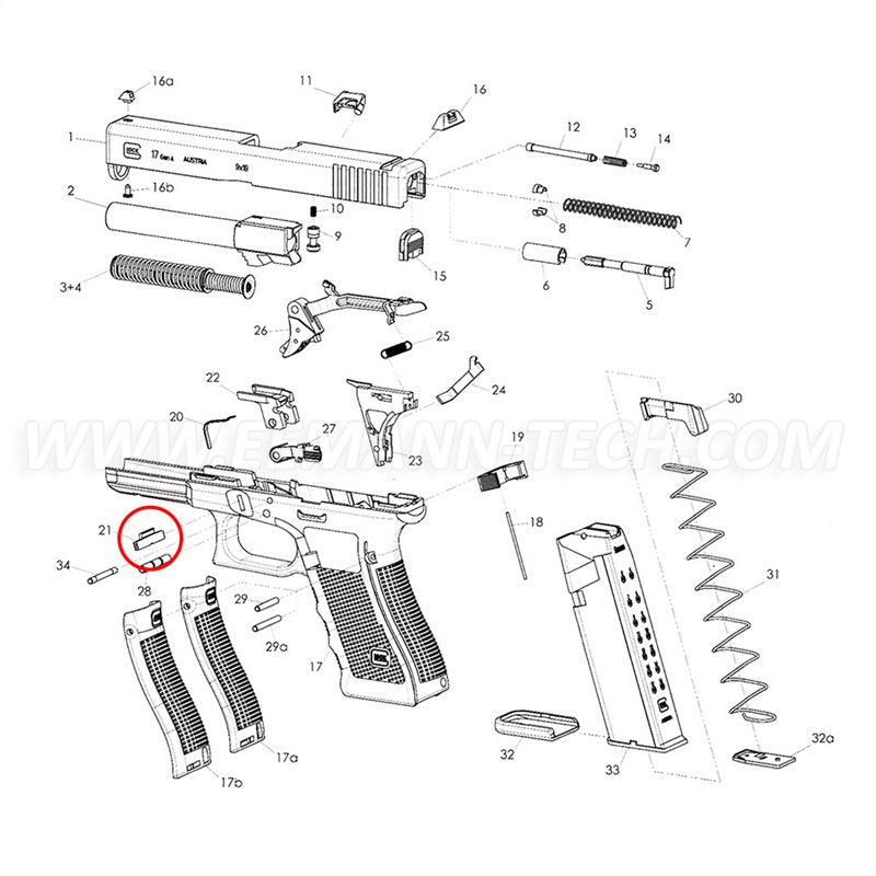 Eemann Tech Slide Lock for GLOCK