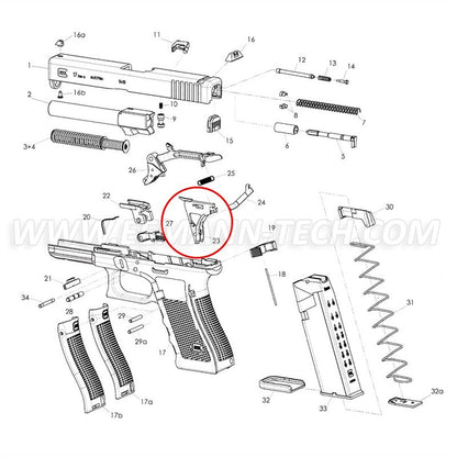 Glock Trigger Mechanism Housing With Ejector For GLOCK GEN5
