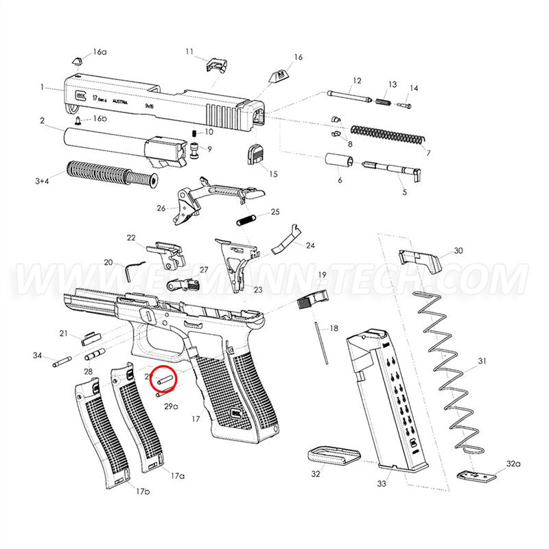 Eemann Tech Trigger Housing Pin for GLOCK