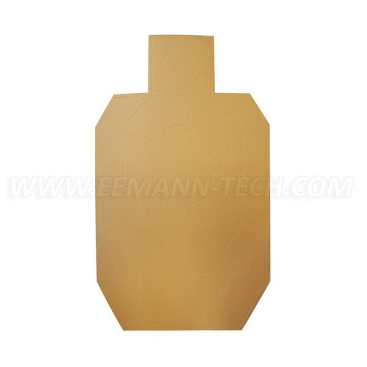 Blancos de cartón IDPA Eemann Tech marrón/blanco – paquete de 100