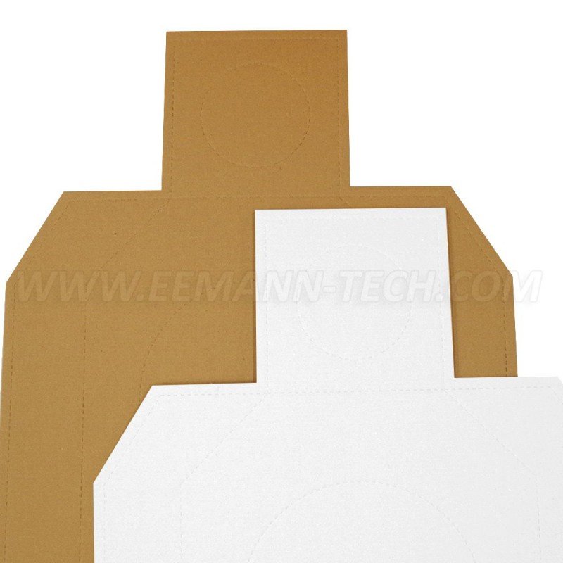 Eemann Tech Bersagli IDPA in cartone marrone/bianco – confezione da 100