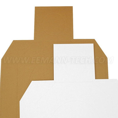 Eemann Tech Bersagli IDPA in cartone marrone/bianco – confezione da 100