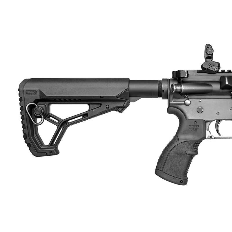 Fab Defense AR15/M4 Buttstock for Mil-Spec and Commercial Tubes - Black