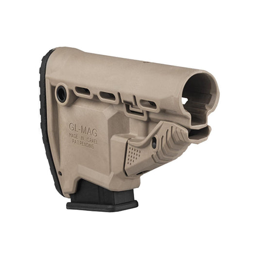 Fab Defense M4 Survival Buttstock W/ Built-In Mag Carrier - Desert