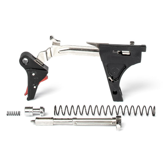 ZEV PRO Flat Face Trigger Ultimate Kit for Glock 1st-3rd Gen, 9mm, Blk/Red