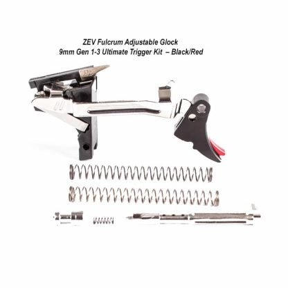 ZEV Technologies Fulcrum Adjustable Glock 9mm Gen 1-3 Ultimate Trigger Kit ‚Äì (Black/Red)