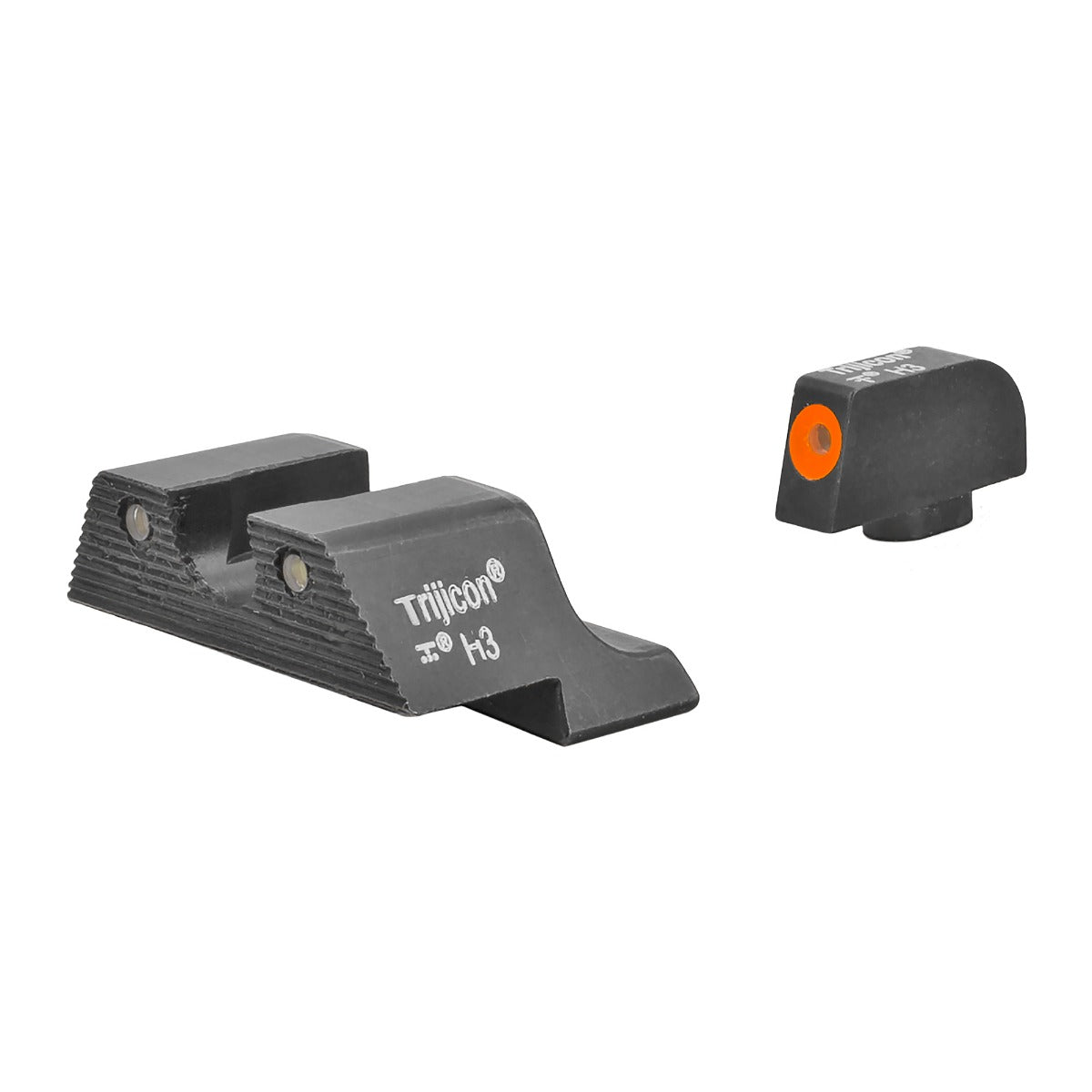 Trijicon HD XR Night Sight Set 3 Dot Green Tritium With Orange Front Outline - ITA
